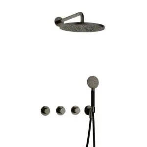 IBS CB7067 AI met 2 stopkranen met Ronde handdouche en M106 IBS70AI15