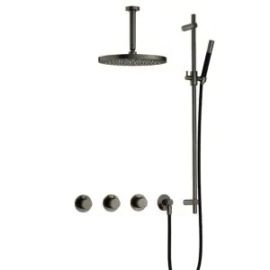 IBS CB7067 AI met 2 stopkranen, Plafondbuis 15 cm, M106 en Glijstang IBS70AI257