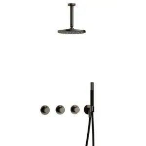 IBS CB7067 AI met 2 stopkranen met Plafondbuis 15 cm IBS70AI2