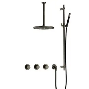 IBS CB7067 AI met 2 stopkranen, Plafondbuis 30 cm, M106 en Glijstang IBS70AI357