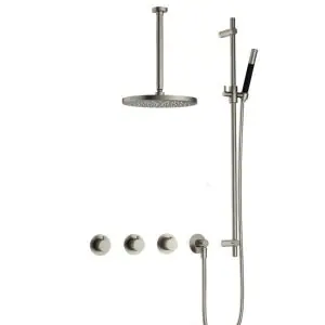 IBS CB7067 GN met 2 stopkranen, Plafondbuis 30 cm, M106 en Glijstang IBS70GN357