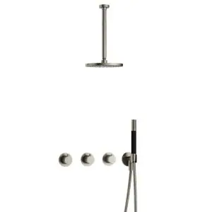 IBS CB7067 GN met 2 stopkranen, Plafondbuis 30 cm IBS70GN3