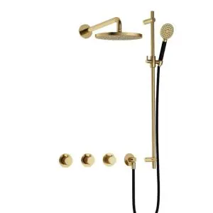 IBS CB7067 NB met 2 stopkranen met Ronde handdouche en Glijstang IBS70NB17