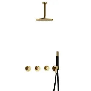 IBS CB7067 NB met 2 stopkranen met Plafondbuis 15 cm IBS70NB2
