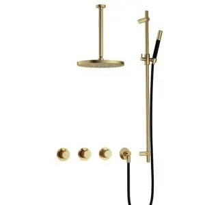 IBS CB7067 NB met 2 stopkranen, Plafondbuis 30 cm, M106 en Glijstang IBS70NB357