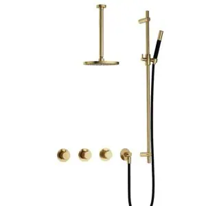 IBS CB7067 NB met 2 stopkranen, Plafondbuis 30 cm en Glijstang IBS70NB37