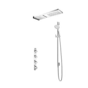 IBS Buddy/3 stopkranen hoofddouche met cascade 3s. handdouche glijstang CR IBS7CR17