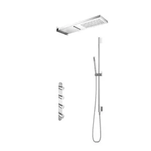 IBS Buddy/3 stopkranen en hoofddouche met cascade Glijstang CR IBS7CR7