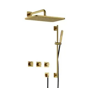 Complete thermostatische douche InBouwSet Gal met 2 stopkranen met GL106 en Glijstang BBP PVD IBSGL70BBP57