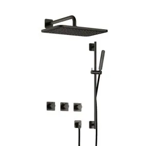Complete thermostatische douche InBouwSet Gal met 2 stopkranen met GL106 en Glijstang BGP PVD IBSGL70BGP57