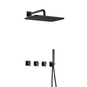 Complete thermostatische douche InBouwSet Gal met 2 stopkranen met GL106 BGP PVD IBSGL70BGP5