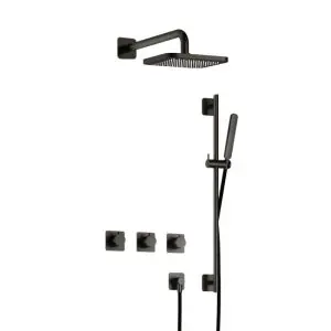Complete thermostatische douche InBouwSet Gal met 2 stopkranen met Glijstang BGP PVD IBSGL70BGP7