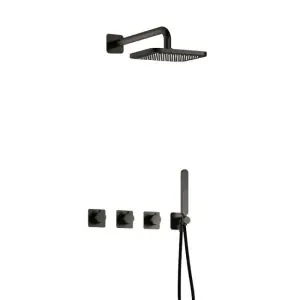 Complete thermostatische douche InBouwSet Gal met 2 stopkranen BGP PVD IBSGL70BGP