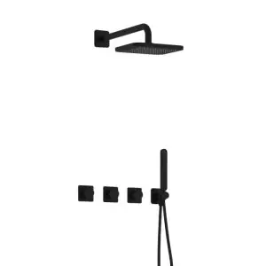 Complete thermostatische douche InBouwSet Gal met 2 stopkranen IBSGL70BL