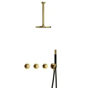 IBS CX7067 BBP PVD met 2 stopkranen met Plafondbuis 30 cm IBSX70BBP3