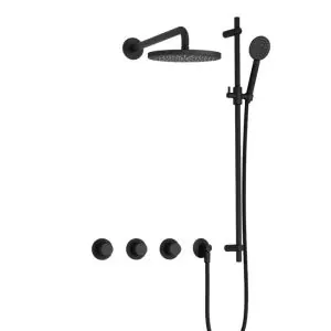 IBS CX7067 BL met 2 stopkranen met Ronde handdouche en Glijstang IBSX70BL17