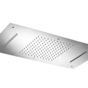 Inbouw Hoofddouche met LED Rechthoekig CR