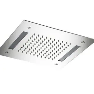 Inbouw Hoofddouche met LED vierkant CR