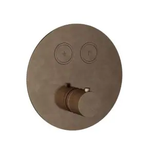Afbouwdeel - Inbouwthermostaat met 2 pushbuttons AB - Living Colours vormen een Poetsbaar patina