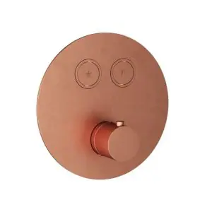 Afbouwdeel - Inbouwthermostaat met 2 pushbuttons BC - Living Colours vormen een Poetsbaar patina