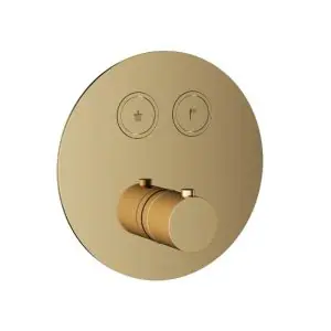 Afbouwdeel - Inbouwthermostaat met 2 pushbuttons NB - Living Colours vormen een Poetsbaar patina