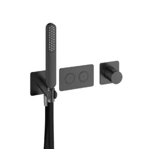 Afbouwdeel - Inbouwthermostaat met 2 pushbuttons BGP PVD