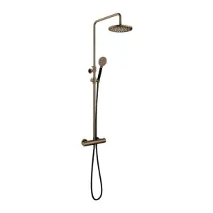Thermostatische StortDoucheset ronde handdouche AB - Living Colours vormen een Poetsbaar patina SDS9AB1