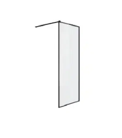 Douchewand zwart knop