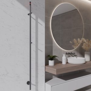Callista elektrische staafhanddoek radiator 60 Watt 150 cm mat zwart