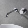 Ribbd eenhendel wastafelkraan inbouw compleet chroom