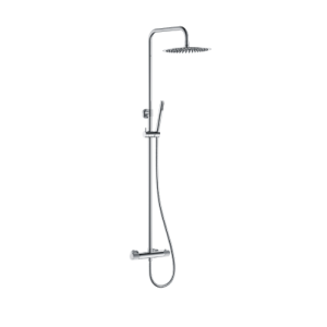 Ribbd thermostatische regendoucheset opbouw chroom