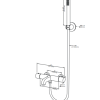 Monazo thermostatische bad/douchekraan