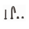 Caral afbouwdeel badrandthermostaat 4-gats gunmetal Caral afbouwdeel badrandthermostaat 4-gats gunmetal