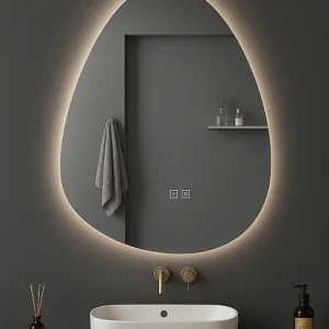 Monazo Uovo led spiegel met verwarming en verlichting 60x80cm