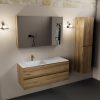 wastafel Talc solid surface links 1 kraangat met spiegelkast