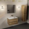 wastafel Talc solid surface midden zonder kraangat