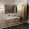 wastafel Talc solid surface dubbel zonder kraangat