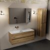 wastafel Talc solid surface links zonder kraangat met spiegelkast