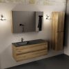 wastafel Urban solid surface links 1 kraangat met spiegelkast