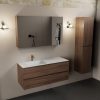 wastafel Talc solid surface links 1 kraangat met spiegelkast