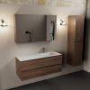 wastafel Talc solid surface rechts 1 kraangat met spiegelkast
