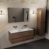 wastafel Talc solid surface dubbel zonder kraangat