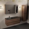 wastafel Urban solid surface links 1 kraangat met spiegelkast