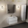 wastafel Talc solid surface midden 1 kraangat met spiegelkast