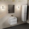 wastafel Talc solid surface midden zonder kraangat