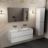 wastafel Talc solid surface dubbel zonder kraangat
