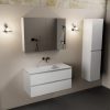 wastafel Talc solid surface midden zonder kraangat met spiegelkast