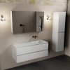 wastafel Talc solid surface rechts zonder kraangat met spiegelkast