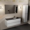 wastafel Urban solid surface rechts 1 kraangat