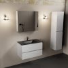 wastafel Urban solid surface midden 1 kraangat met spiegelkast
